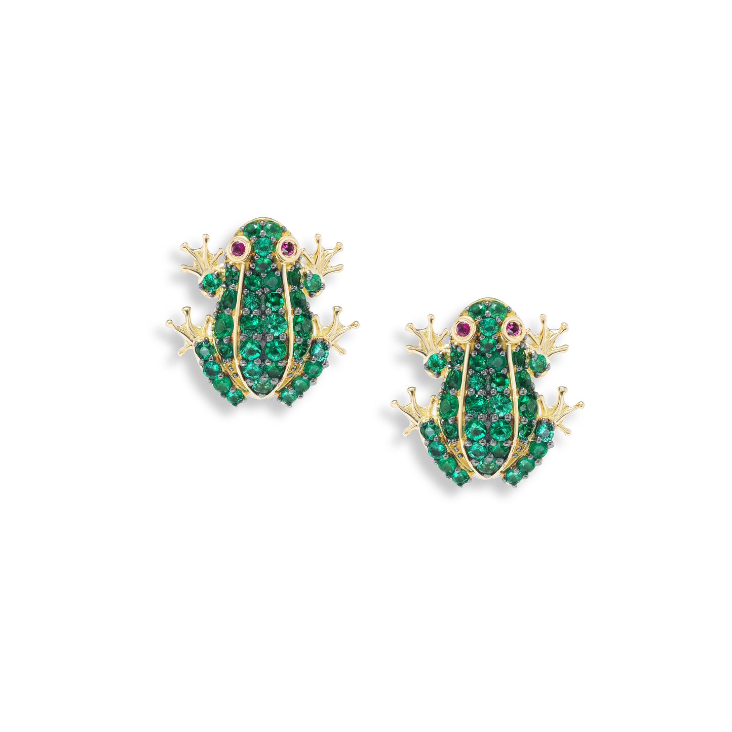 Emerald Frog Studs