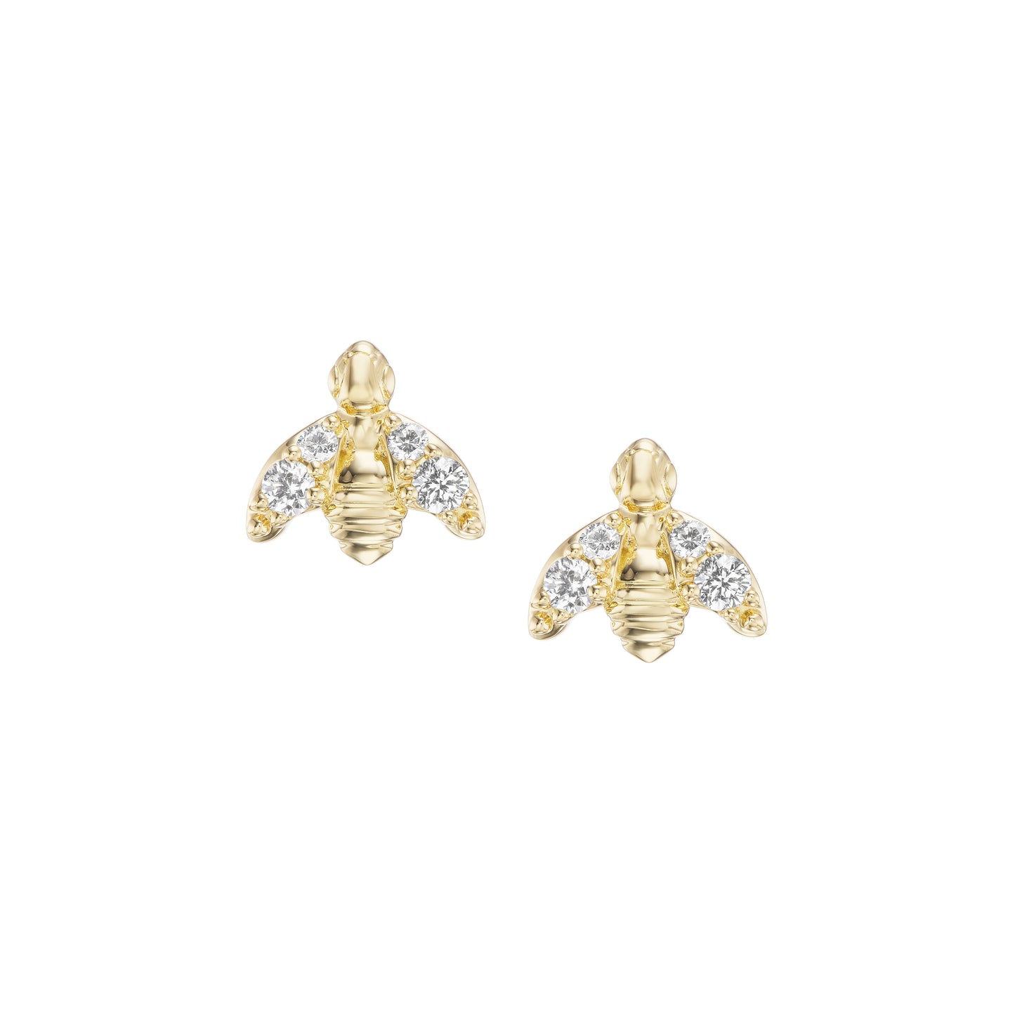 Diamond Bee Studs