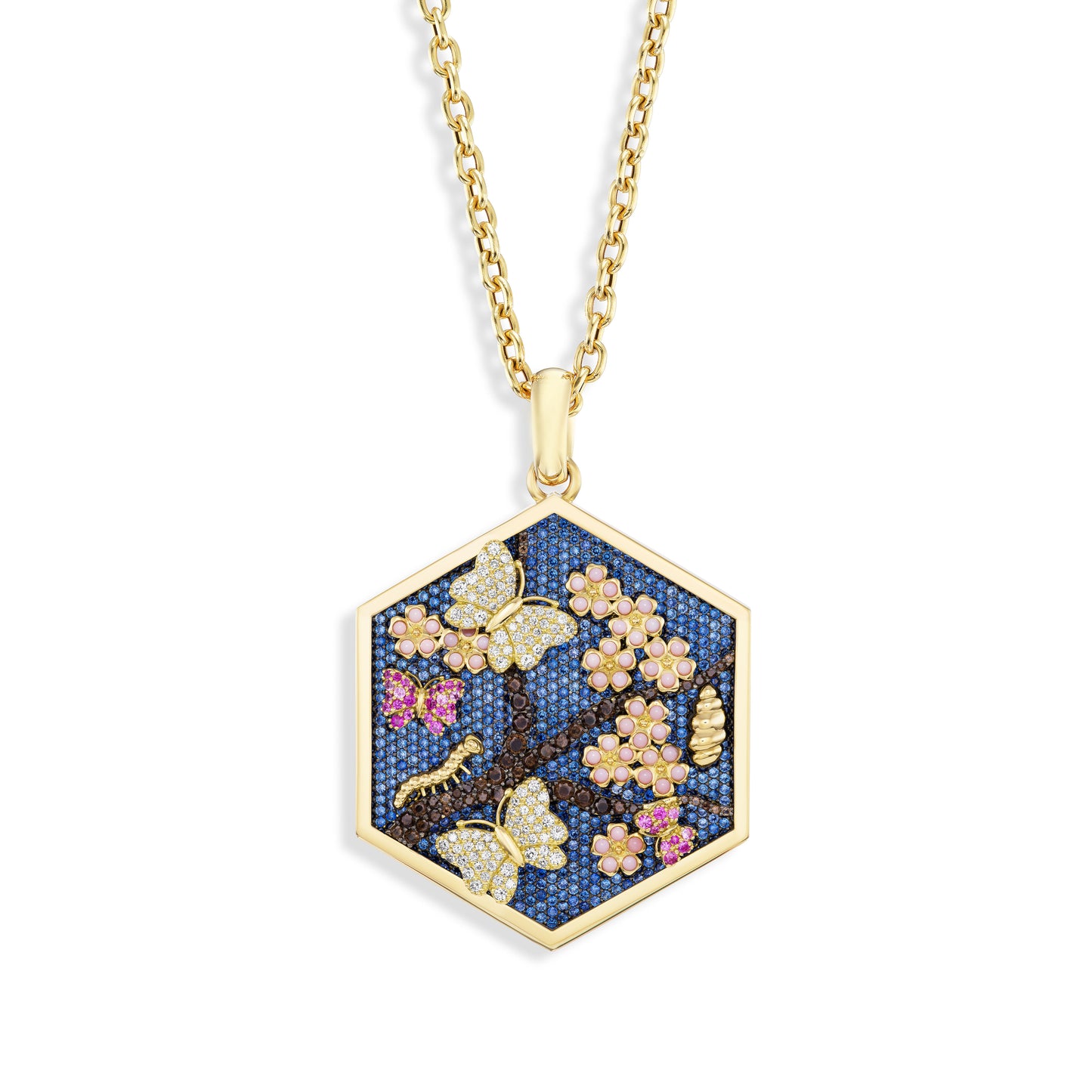 Cherry Blossoms and Butterflies Pendant