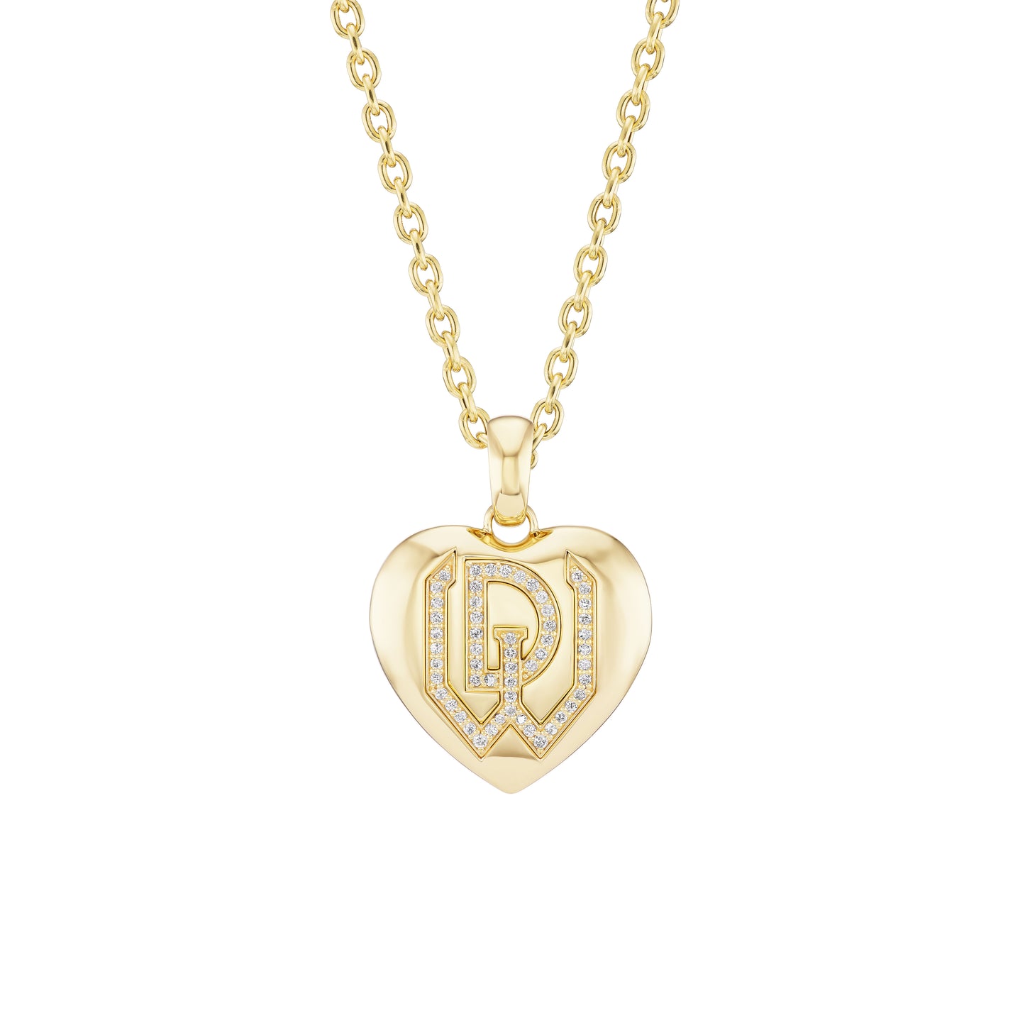 Custom Initial Heart Pendant