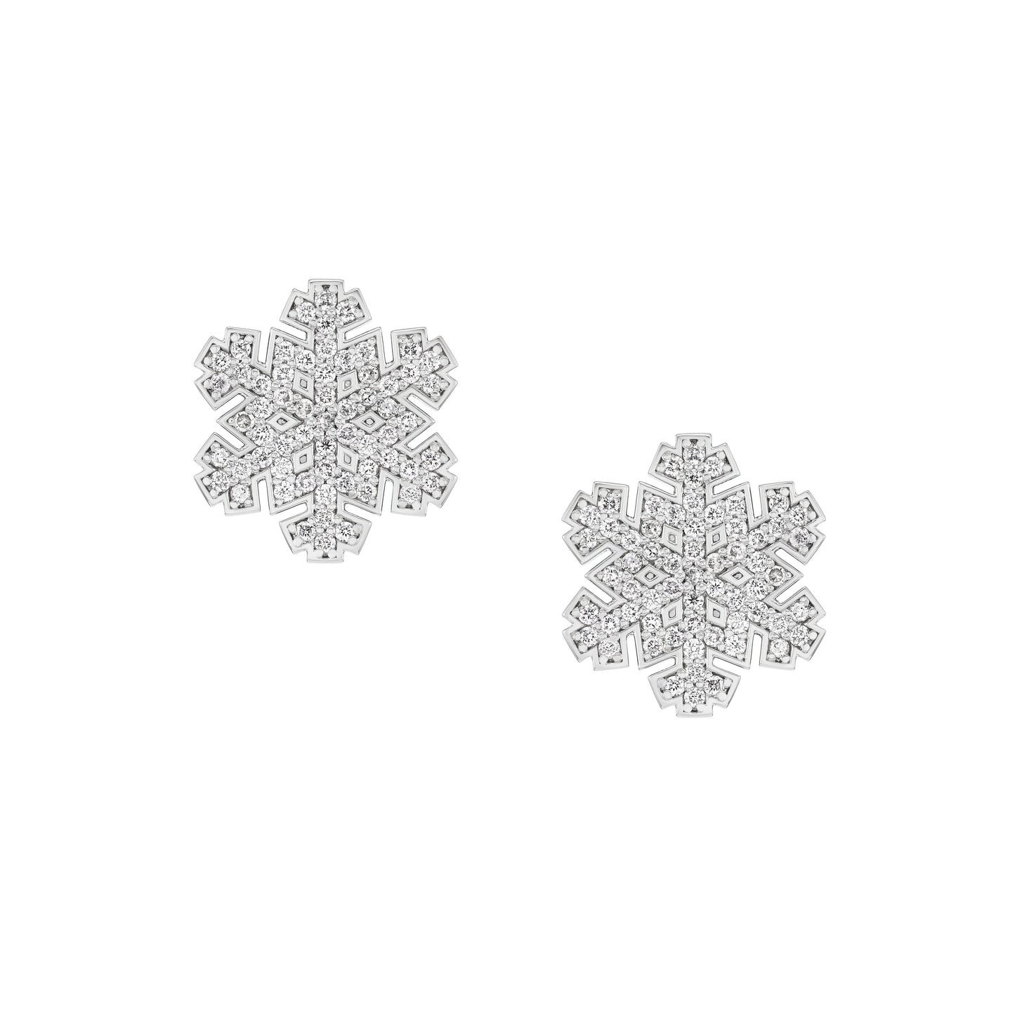 Diamond Snowflake Studs