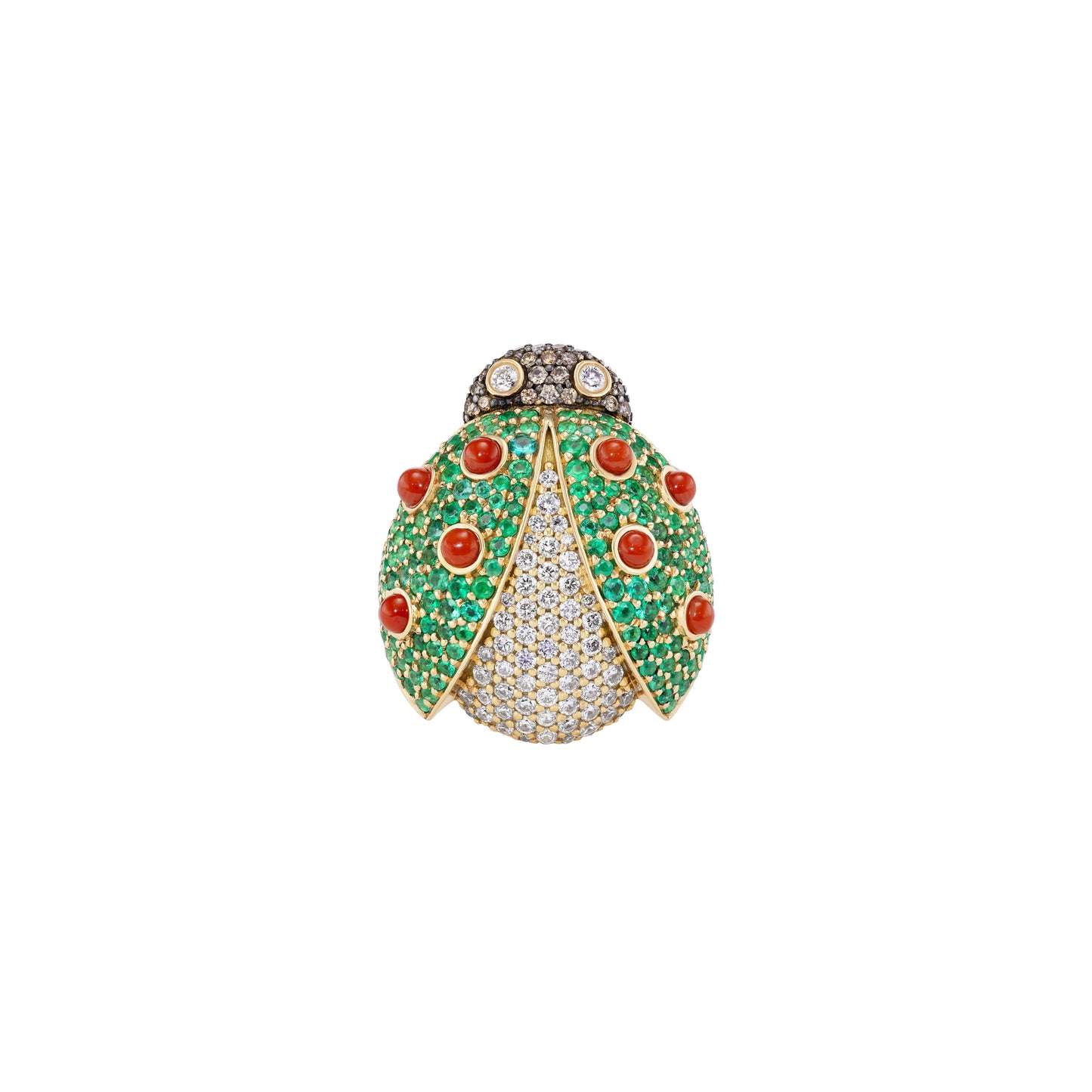 Emerald Ladybug Ring