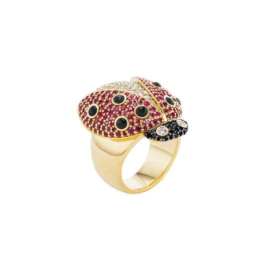 Ruby Ladybug Ring