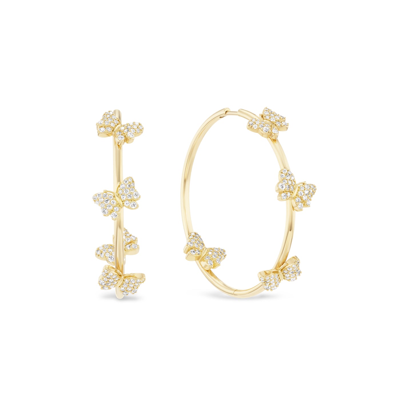 Diamond Garden Hoops with Bees