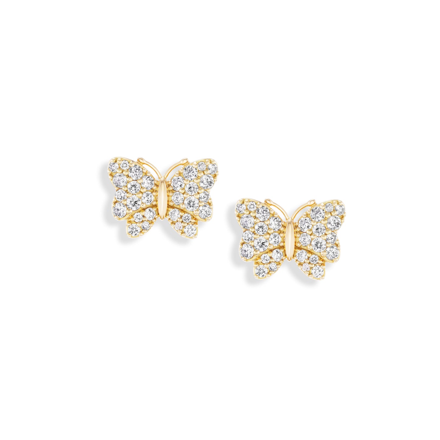 Diamond Butterfly Studs