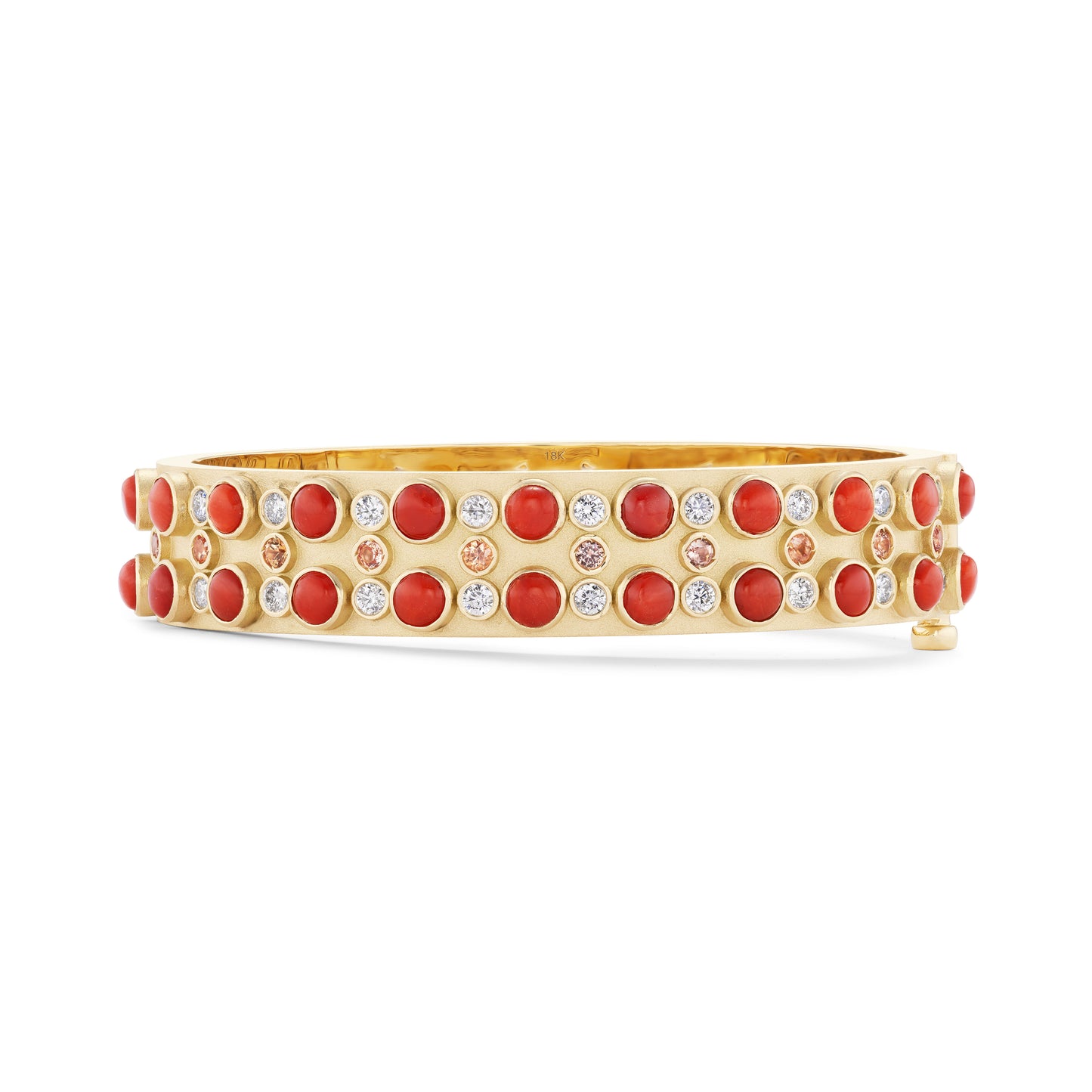 Trio Stone Cabochon Bangle with Lapis