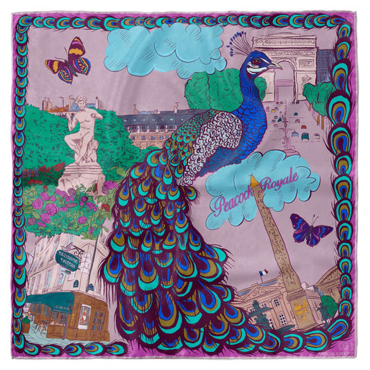 Peacock purple scarf