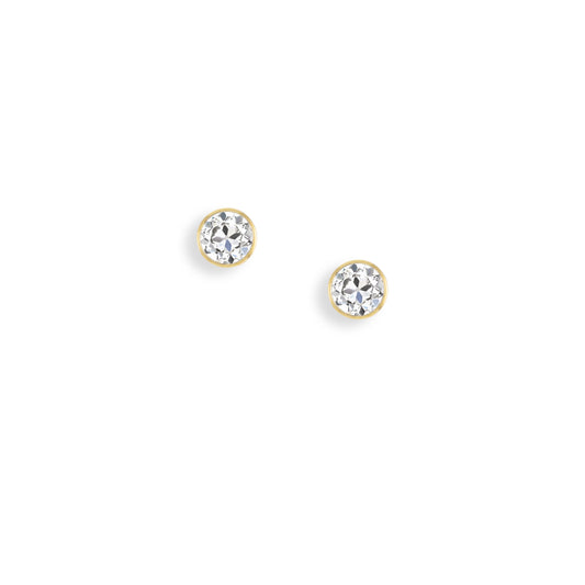 Old mine cut diamond studs 