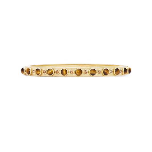 Tigers Eye and Champagne Diamond Uno Bangle
